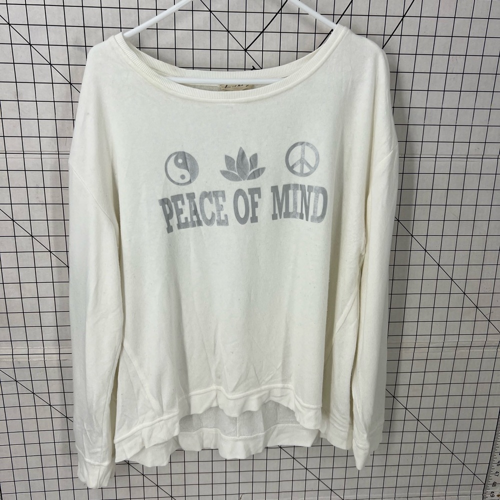 Jane and Delancey piece of mind. Hi low lightweight sweatshirt, XL.